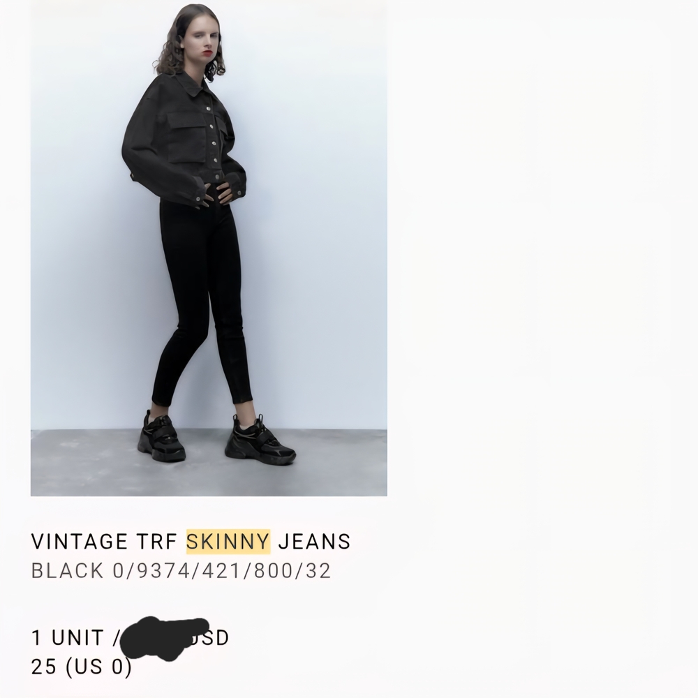 Zara Black Skinny Jeans